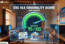 CSC VLE Credibility Score 2026: VLE का ‘CIBIL’ स्कोर! चेक करें, वरना बंद होंगी आधार और बैंकिंग सेवाएं CSC VLE Credibility Score 2026: VLE का 'CIBIL' स्कोर! चेक करें, वरना बंद होंगी आधार और बैंकिंग सेवाएं