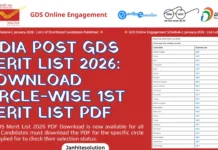 India Post GDS Merit List 2026: Download Circle-Wise GDS 1st Merit List PDF India Post GDS Merit List 2026 Download Circle-Wise 1st Merit List PDF Link