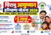 चिरायु आयुष्मान हरियाणा योजना 2026: नए नियम, पात्रता, आवेदन, स्टेटस और कार्ड डाउनलोड चिरायु आयुष्मान हरियाणा योजना 2026: नए नियम पात्रता और chirayu ayushman apply online
